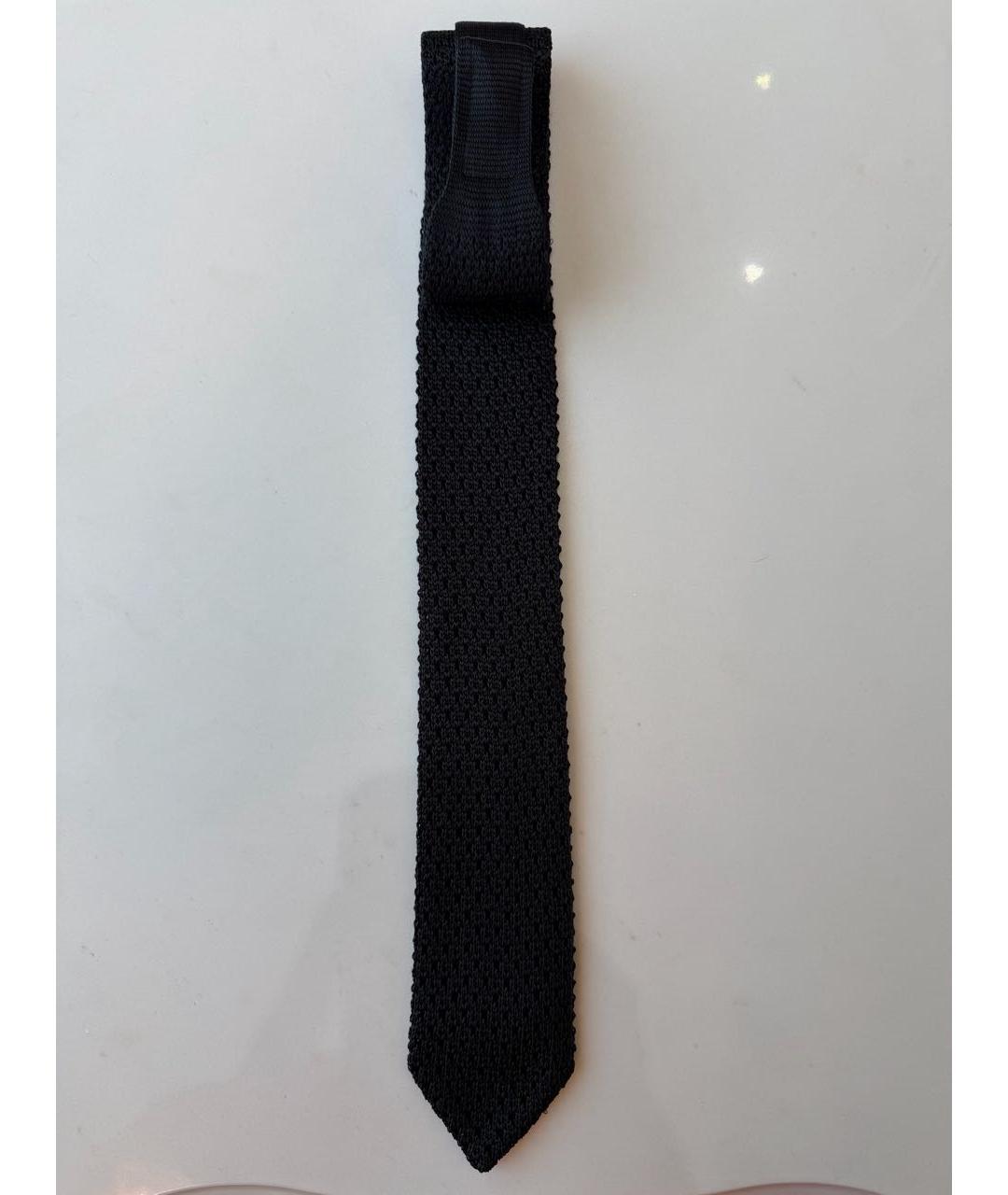 DOLCE&GABBANA Черный шелковый галстук, фото 3