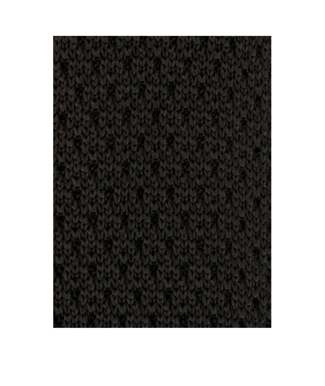 DOLCE&GABBANA Черный шелковый галстук, фото 4