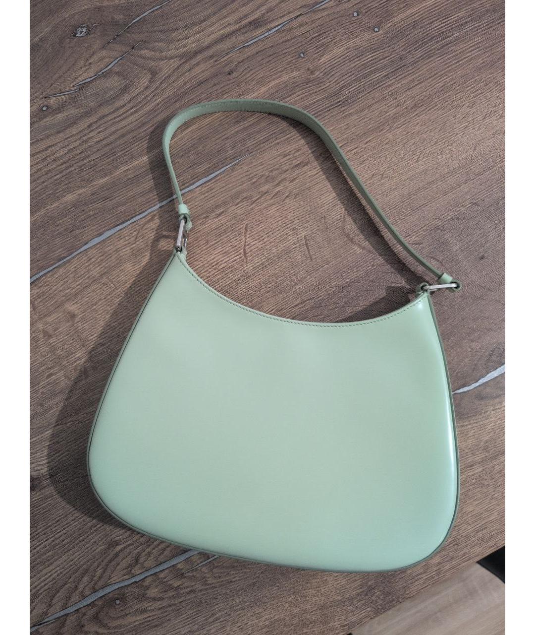 PRADA Бирюзовая сумка через плечо из лакированной кожи, фото 2