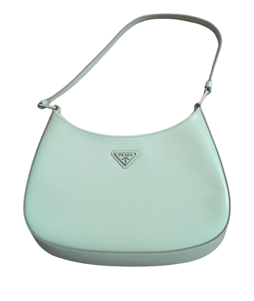PRADA Бирюзовая сумка через плечо из лакированной кожи, фото 1