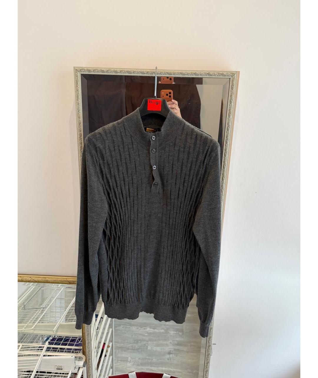 ZILLI Серый кашемировый джемпер / свитер, фото 3