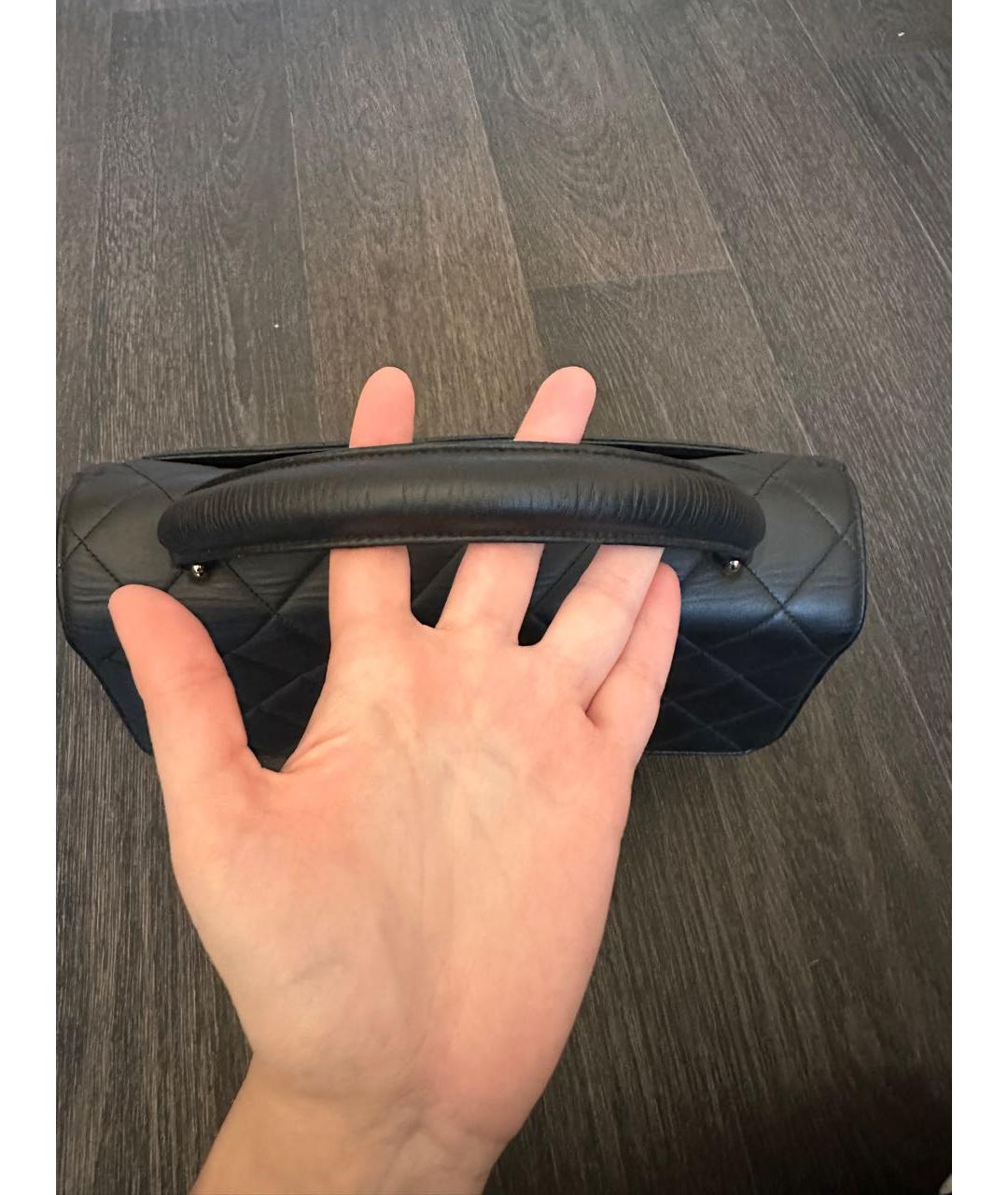 CHANEL Черная кожаная сумка тоут, фото 6