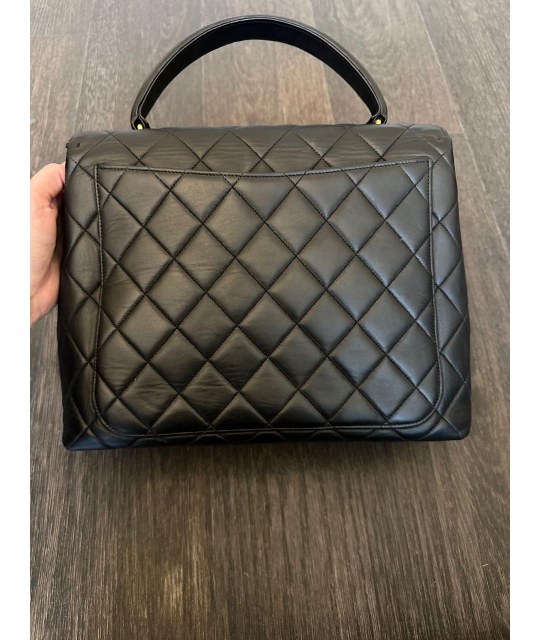 CHANEL Черная кожаная сумка тоут, фото 2