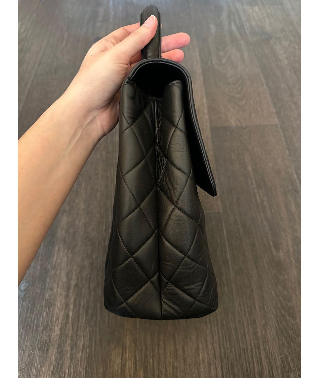 CHANEL Черная кожаная сумка тоут, фото 3