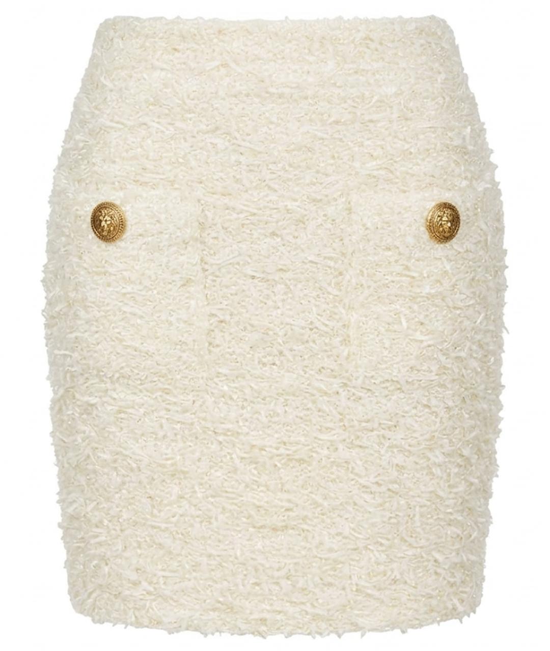 BALMAIN Белая юбка миди, фото 1