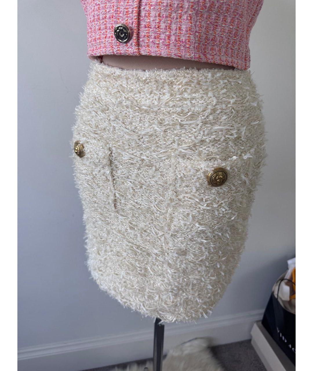 BALMAIN Белая юбка миди, фото 5