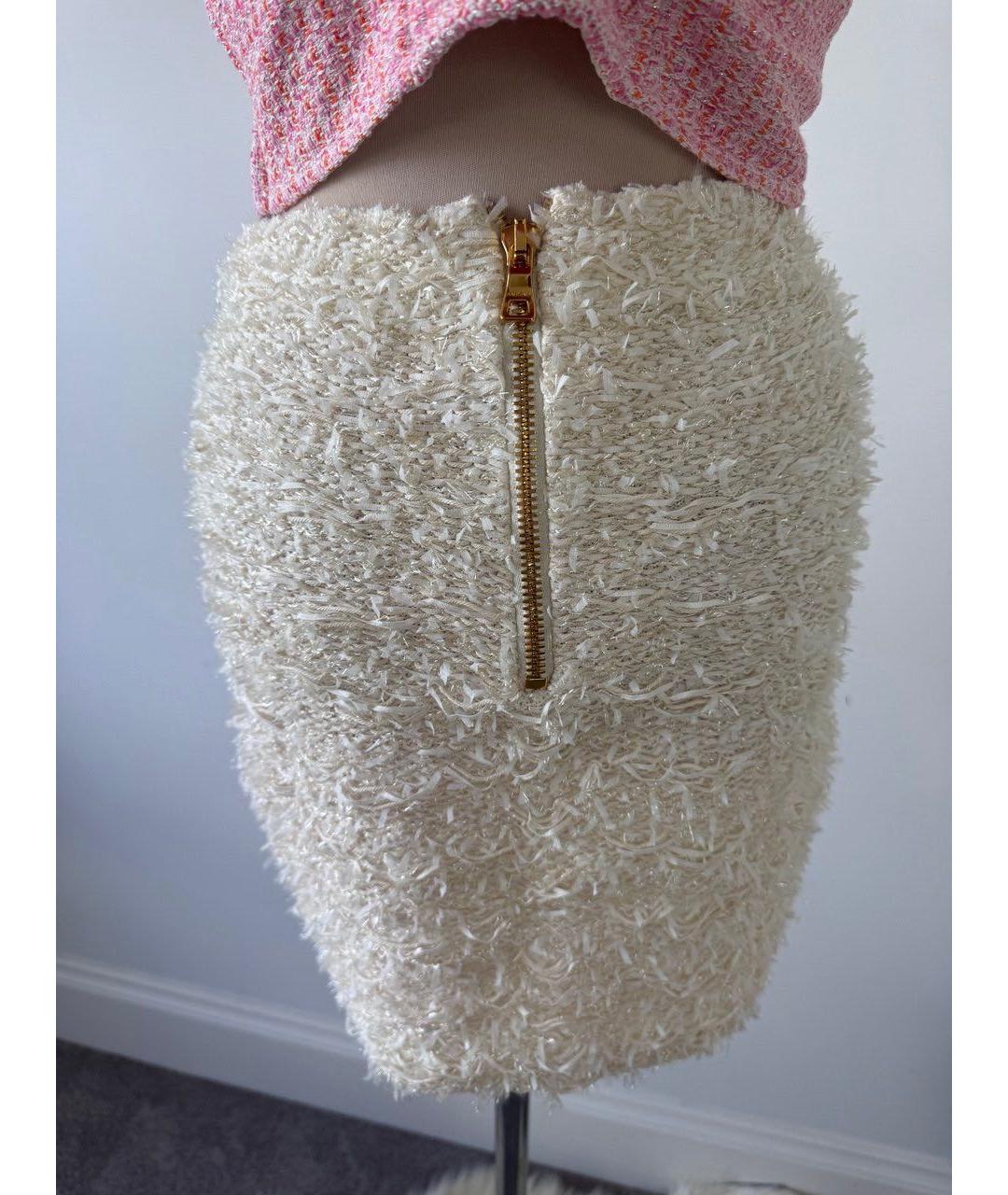 BALMAIN Белая юбка миди, фото 2