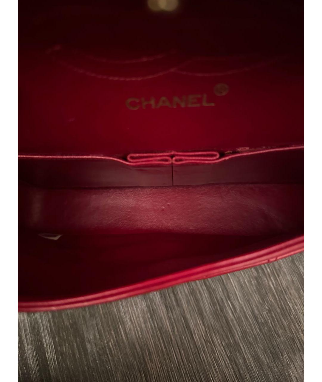 CHANEL Красная кожаная сумка через плечо, фото 8