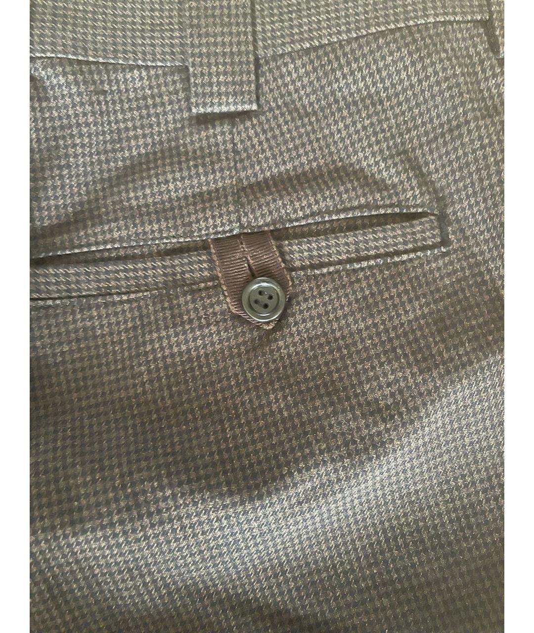 DOLCE&GABBANA Коричневые хлопковые повседневные брюки, фото 4