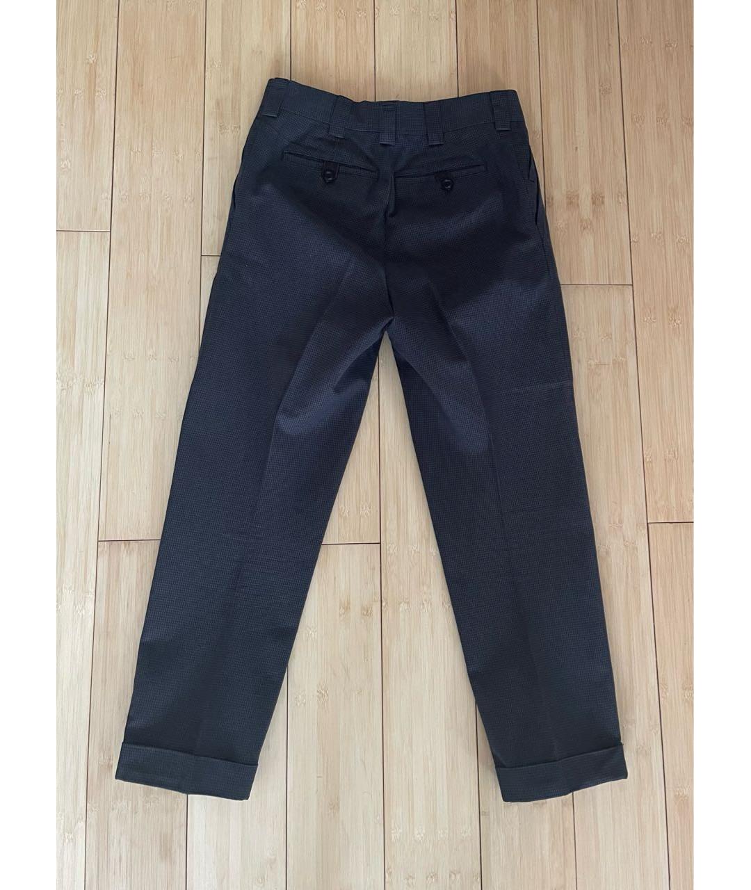 DOLCE&GABBANA Коричневые хлопковые повседневные брюки, фото 2