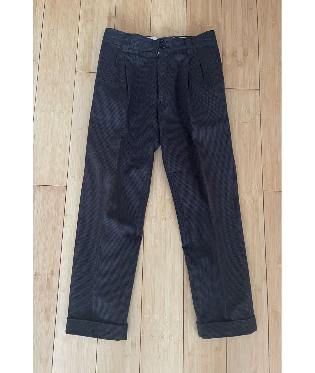 DOLCE&GABBANA Коричневые хлопковые повседневные брюки, фото 7