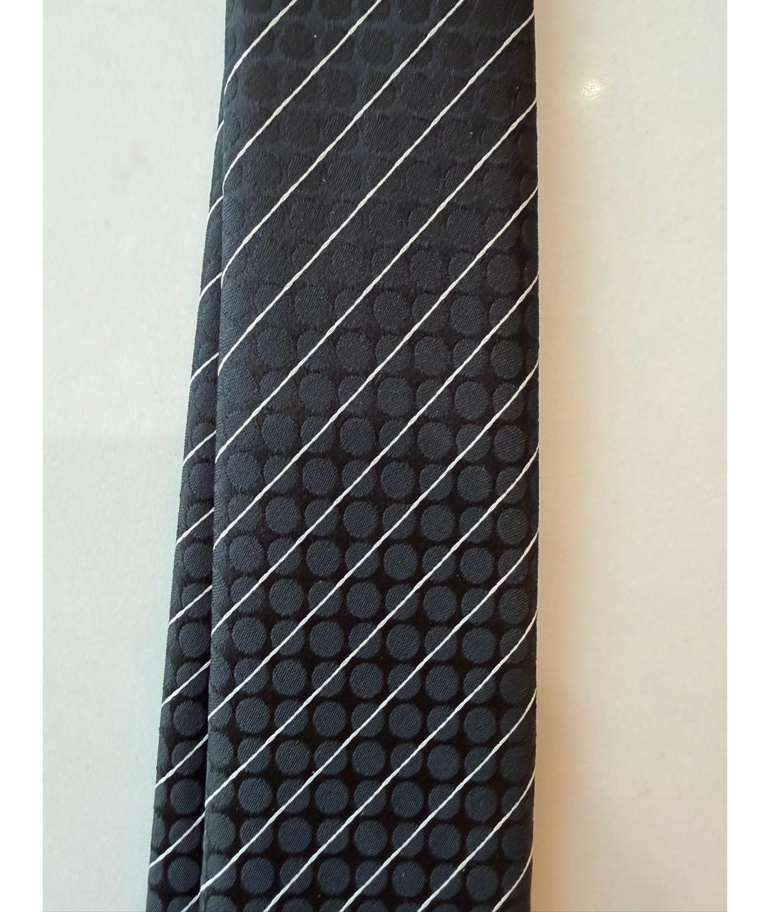 DOLCE&GABBANA Черный шелковый галстук, фото 4