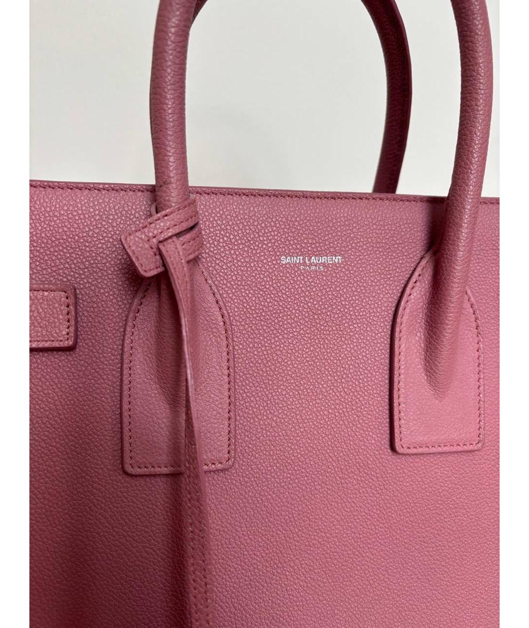 SAINT LAURENT Кожаная сумка тоут, фото 3