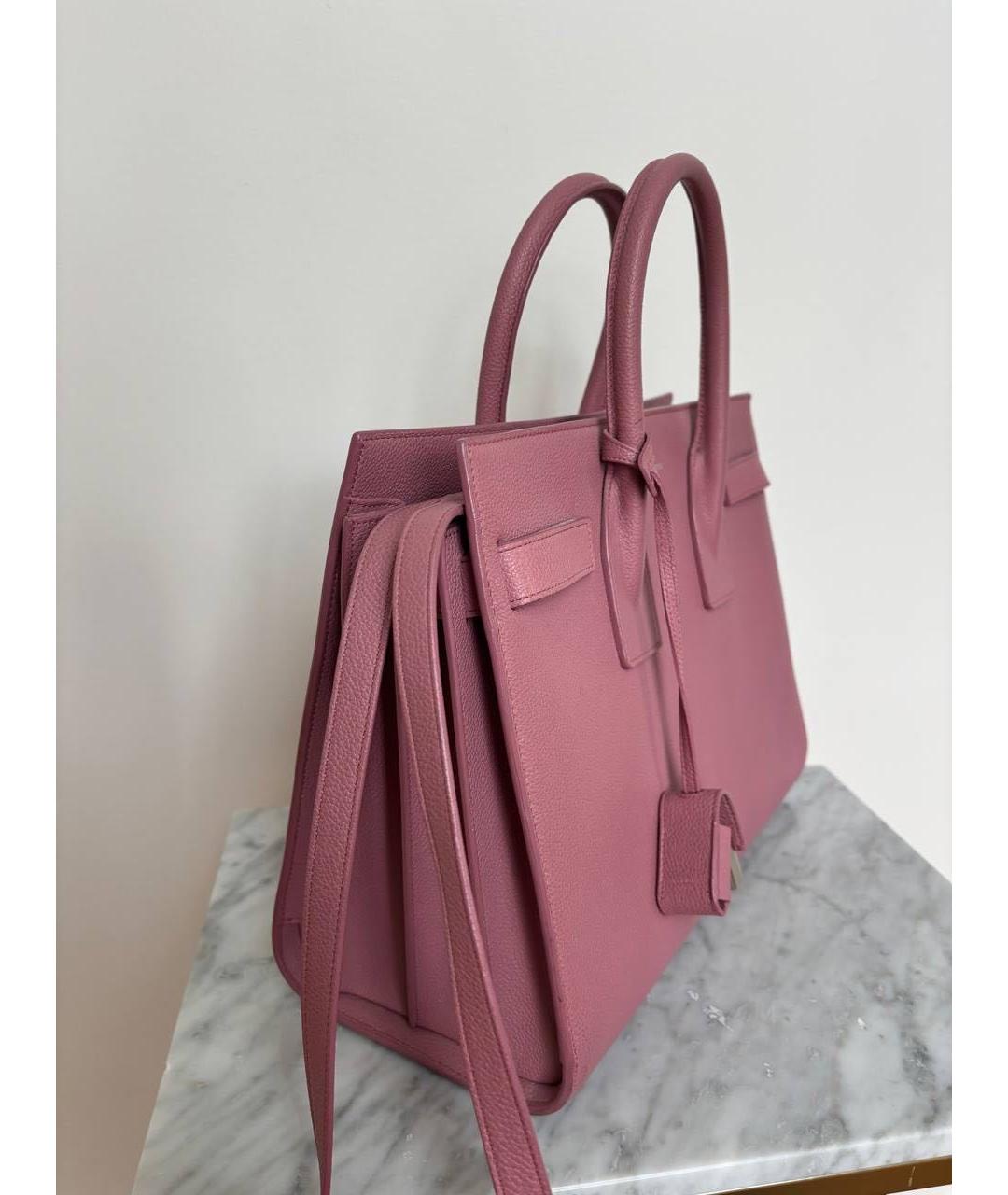 SAINT LAURENT Кожаная сумка тоут, фото 2