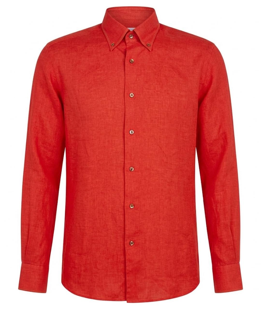 ZILLI Красная кашемировая классическая рубашка, фото 1