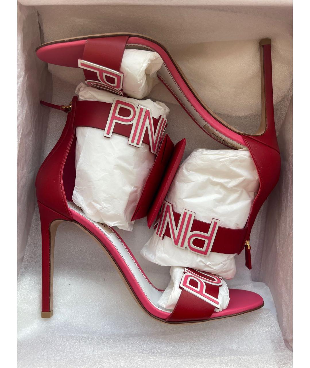 VALENTINO Красные кожаные туфли, фото 4