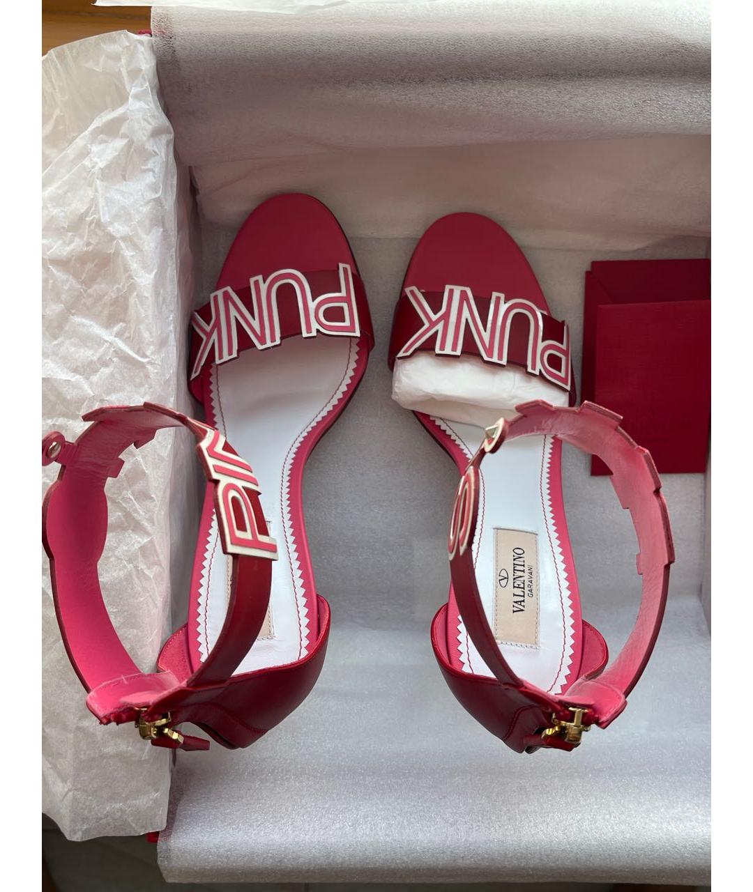 VALENTINO Красные кожаные туфли, фото 3