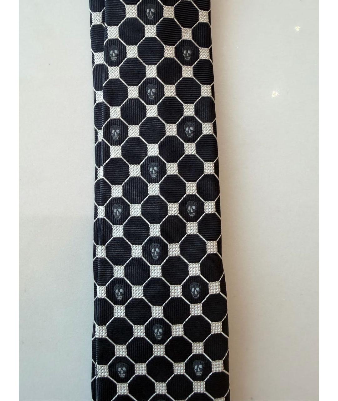 ALEXANDER MCQUEEN Черный шелковый галстук, фото 4