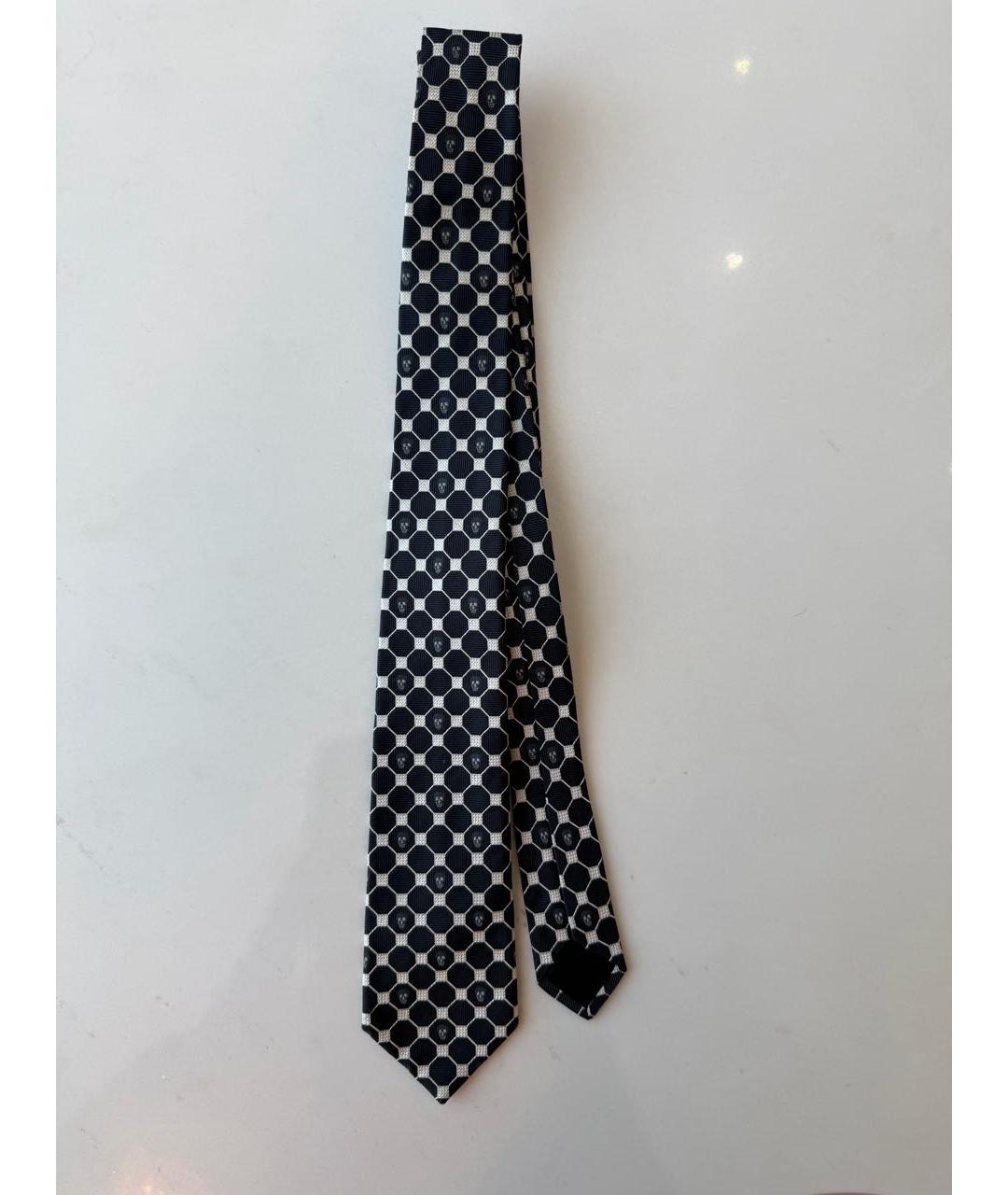 ALEXANDER MCQUEEN Черный шелковый галстук, фото 2