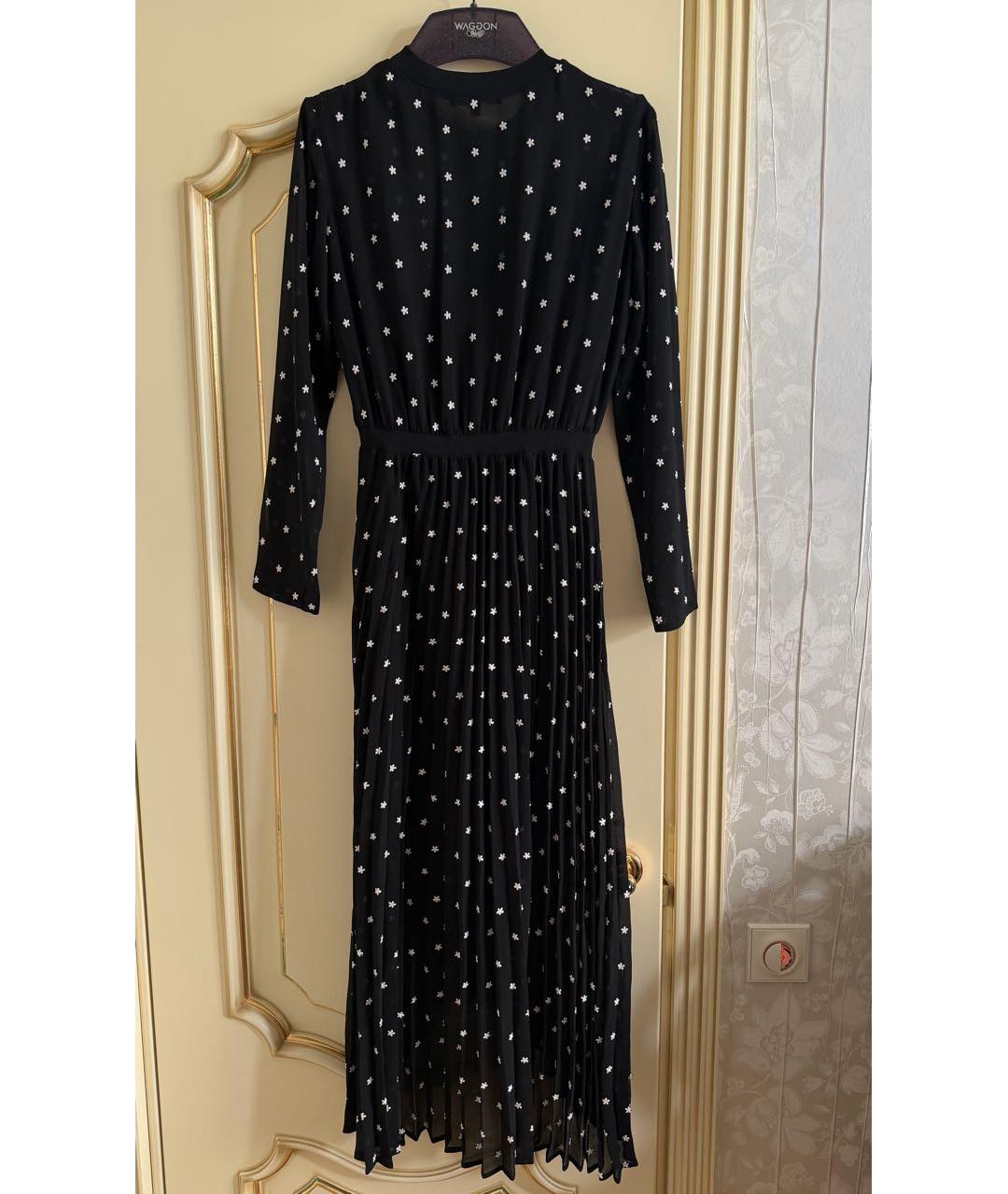 MAJE Черное полиэстеровое повседневное платье, фото 2