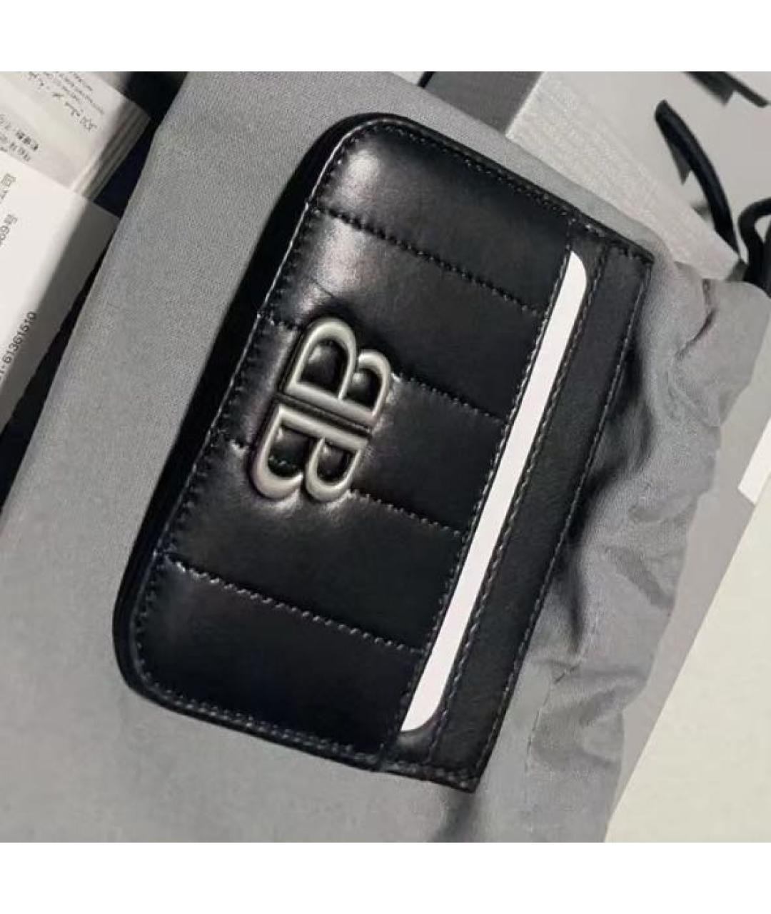 BALENCIAGA Черный кожаный кардхолдер, фото 2