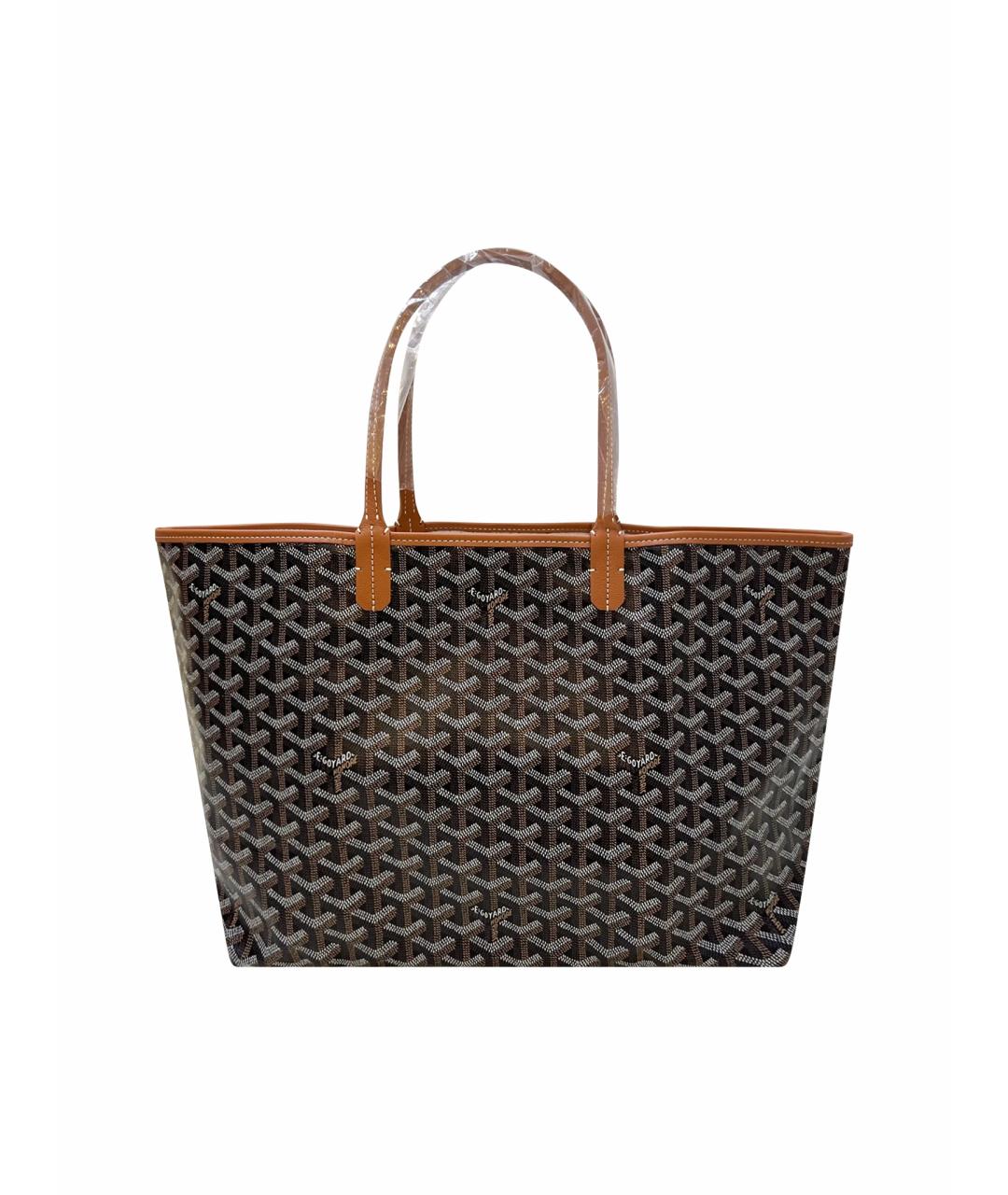 GOYARD Коричневая кожаная сумка тоут, фото 1