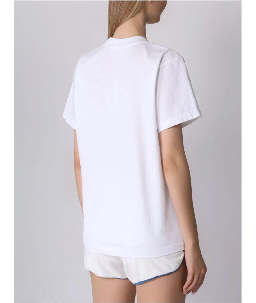 SPORTY AND RICH Белая хлопковая футболка, фото 8