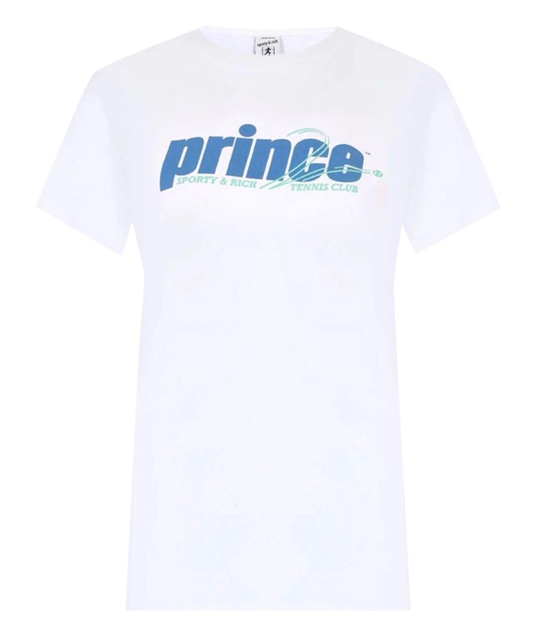SPORTY AND RICH Белая хлопковая футболка, фото 1