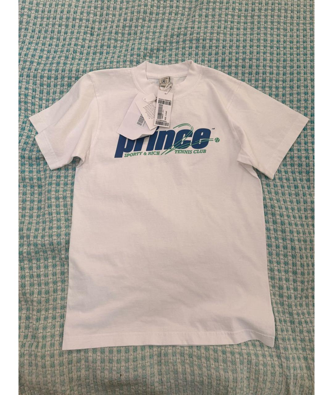 SPORTY AND RICH Белая хлопковая футболка, фото 2