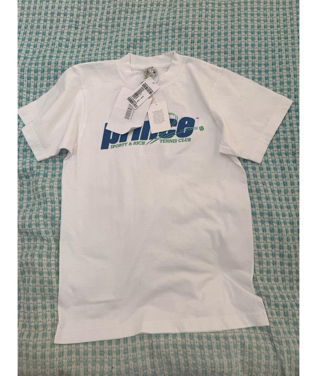 SPORTY AND RICH Белая хлопковая футболка, фото 3