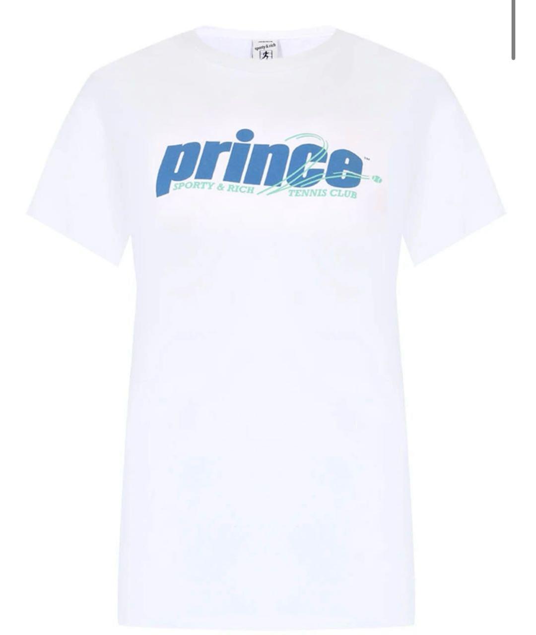SPORTY AND RICH Белая хлопковая футболка, фото 9