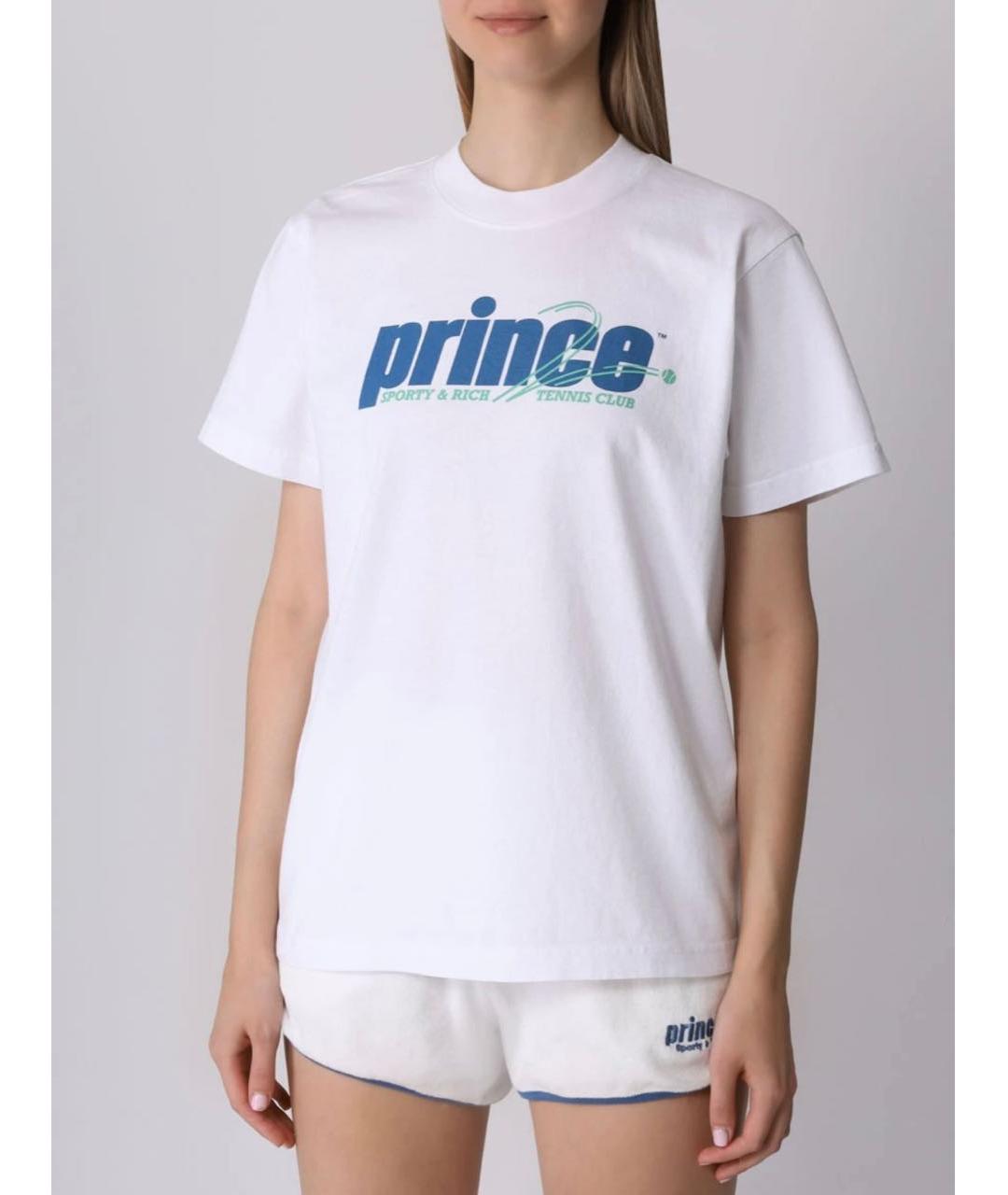 SPORTY AND RICH Белая хлопковая футболка, фото 6