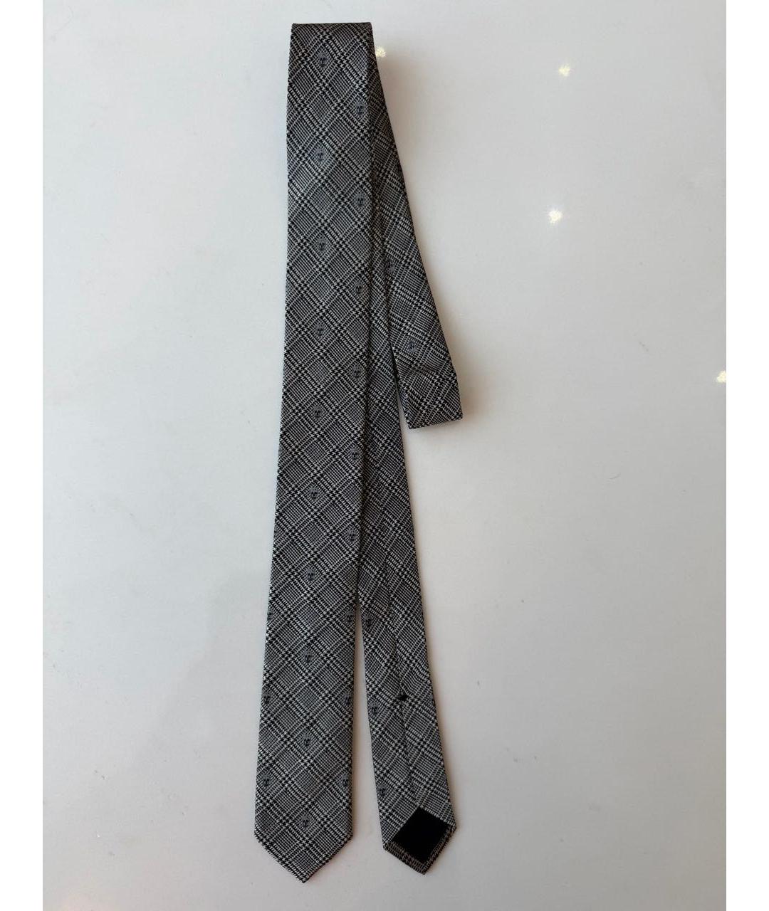 ALEXANDER MCQUEEN Серый шелковый галстук, фото 2