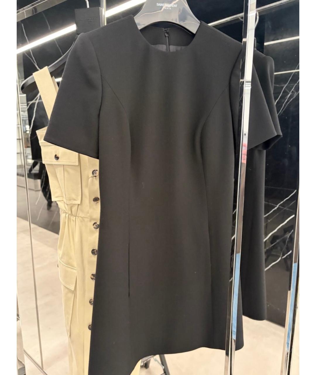 SAINT LAURENT Черное креповое платье, фото 2