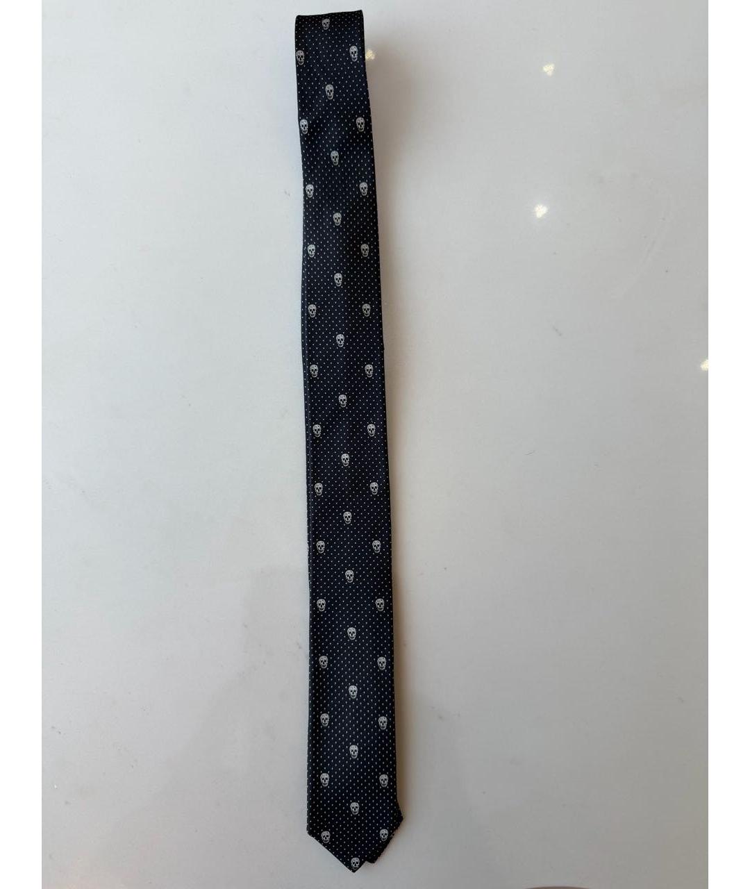 ALEXANDER MCQUEEN Черный шелковый галстук, фото 5