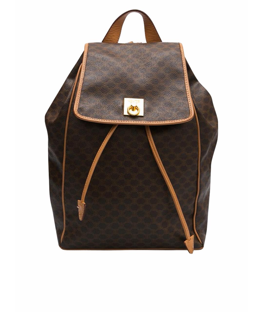 CELINE Коричневый кожаный рюкзак, фото 1