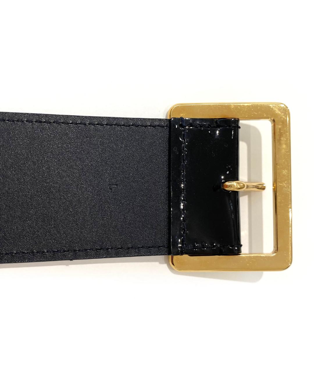 LOUIS VUITTON Черный ремень из лакированной кожи, фото 3