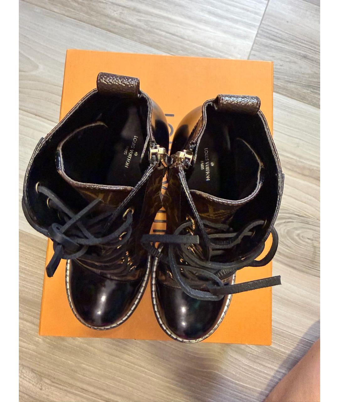 LOUIS VUITTON Коричневые ботильоны, фото 4