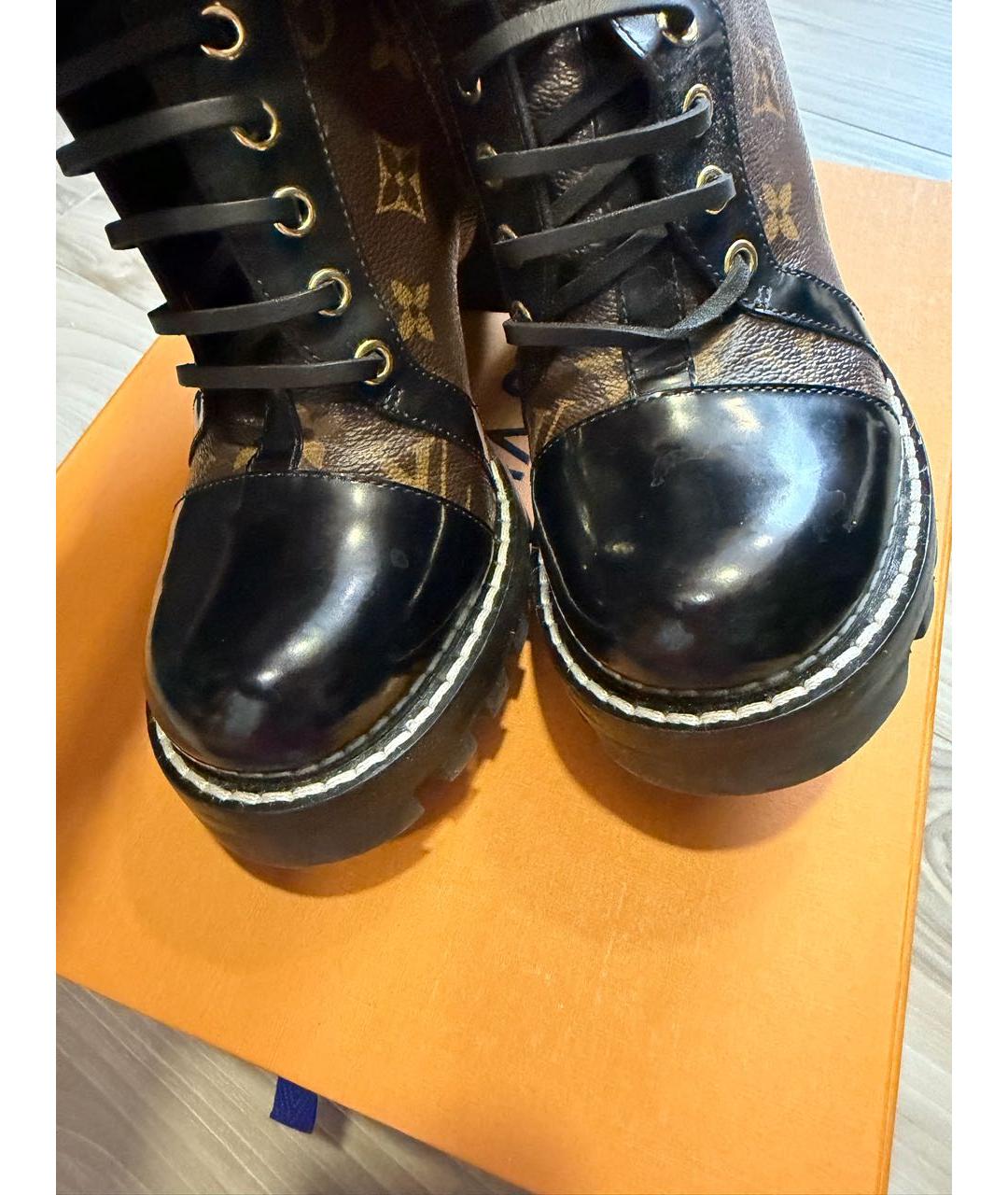 LOUIS VUITTON Коричневые ботильоны, фото 8
