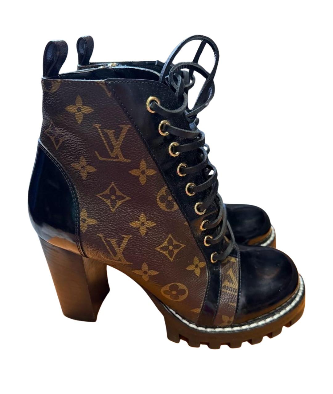 LOUIS VUITTON Коричневые ботильоны, фото 1