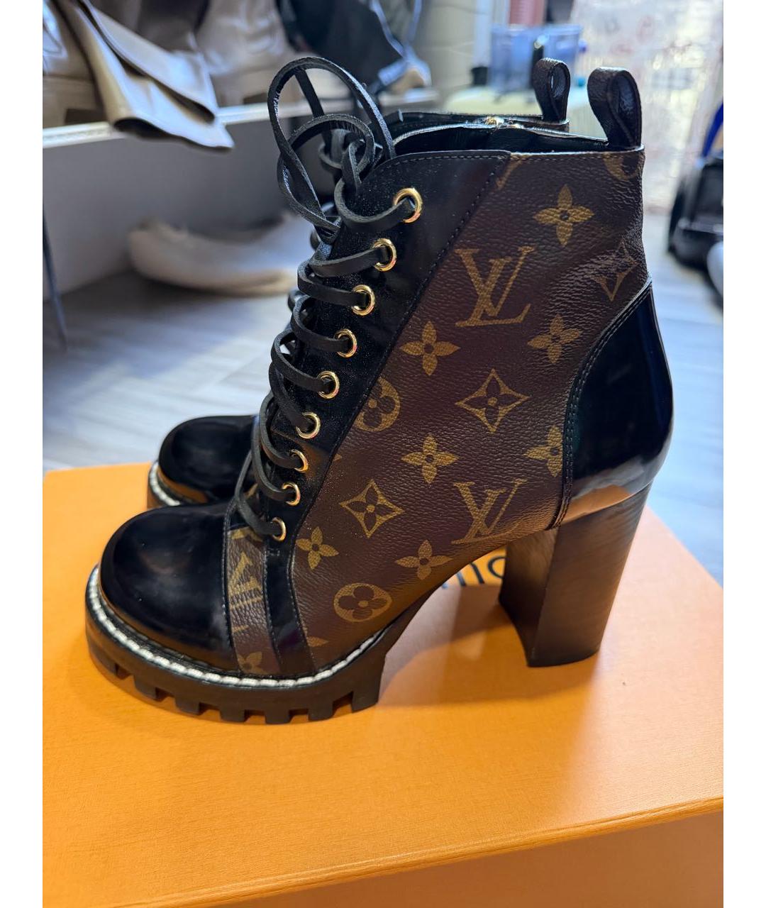 LOUIS VUITTON Коричневые ботильоны, фото 9