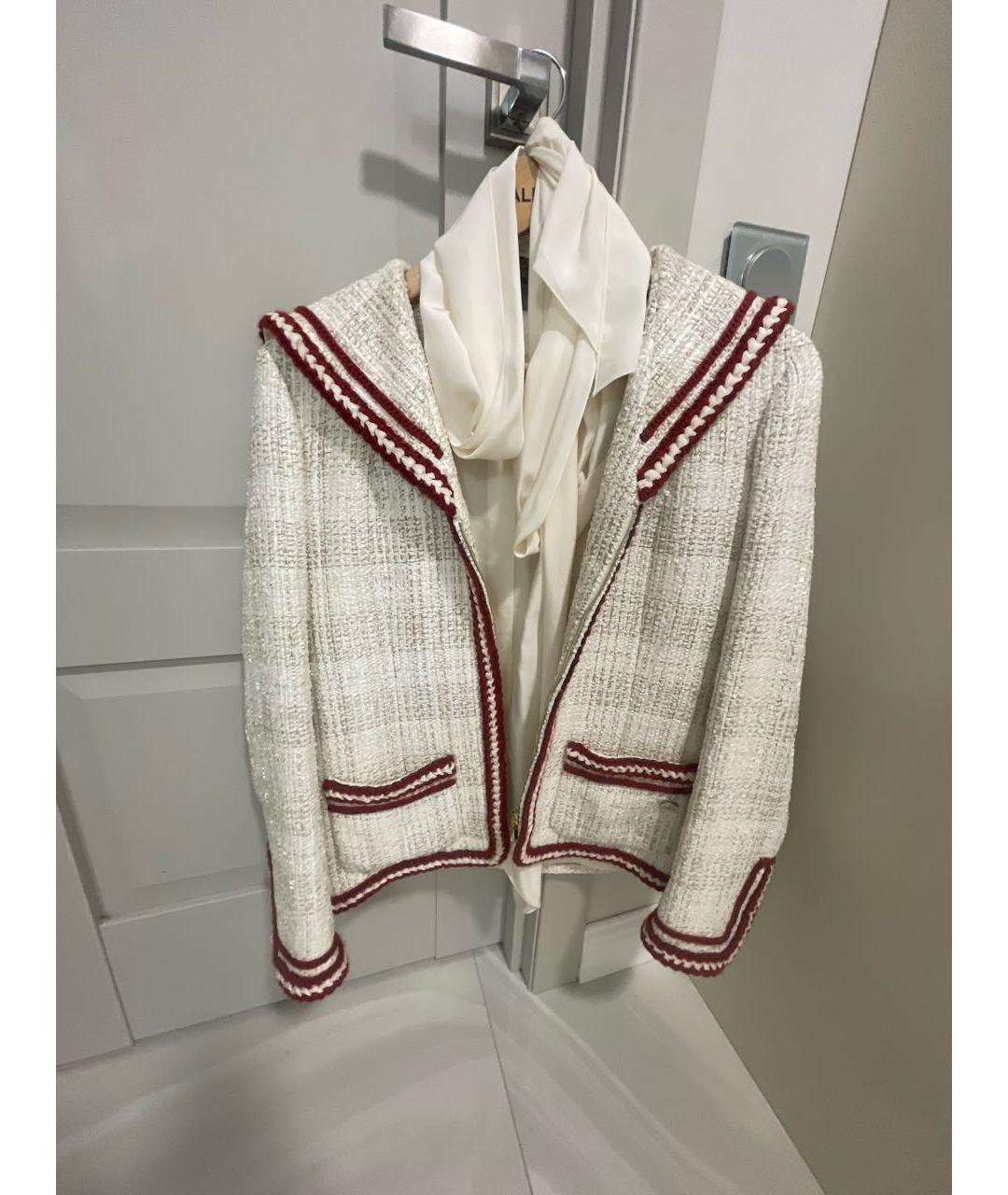 CHANEL Белый твидовый костюм с юбками, фото 7