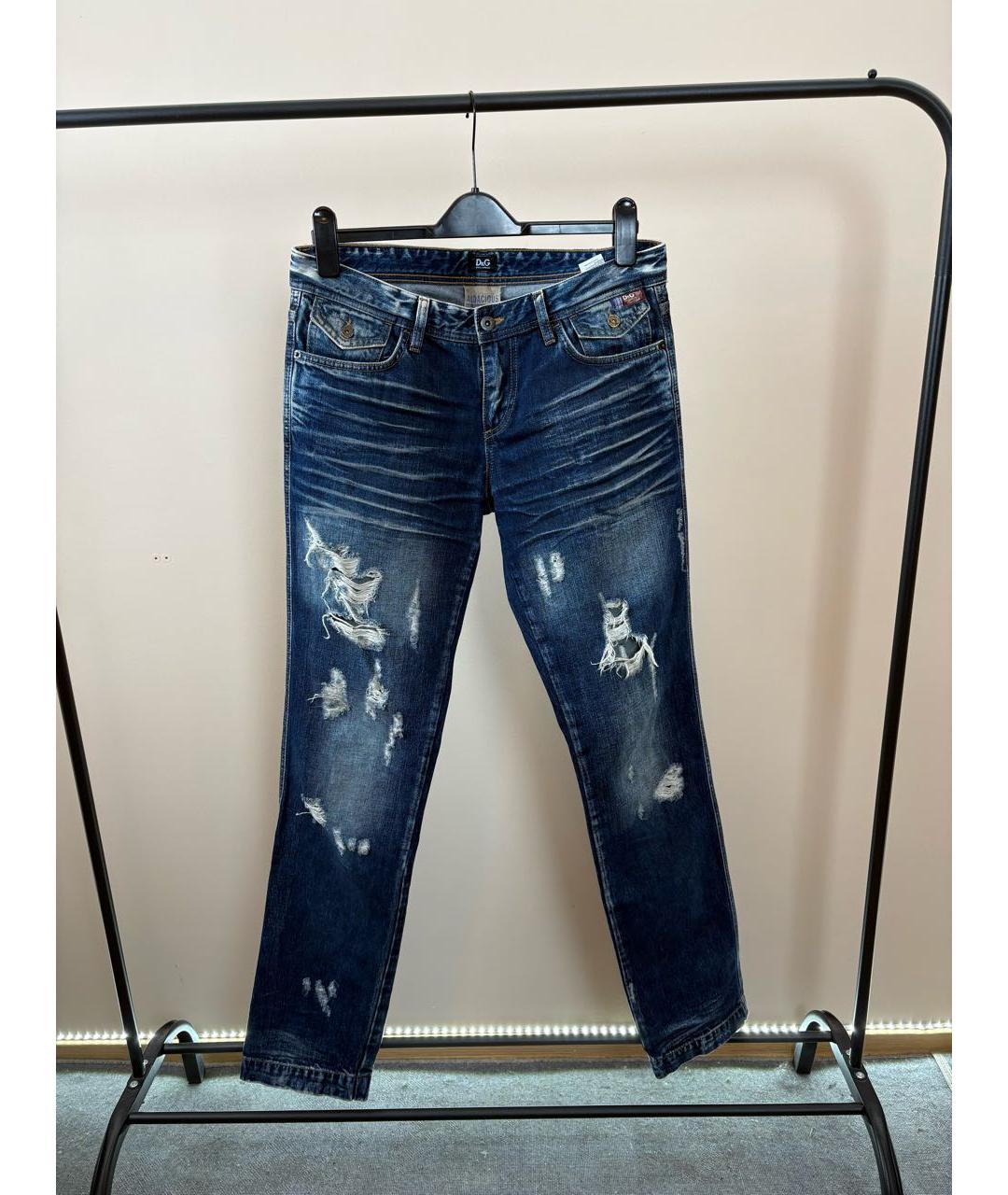 DOLCE&GABBANA Синие хлопковые джинсы скинни, фото 7