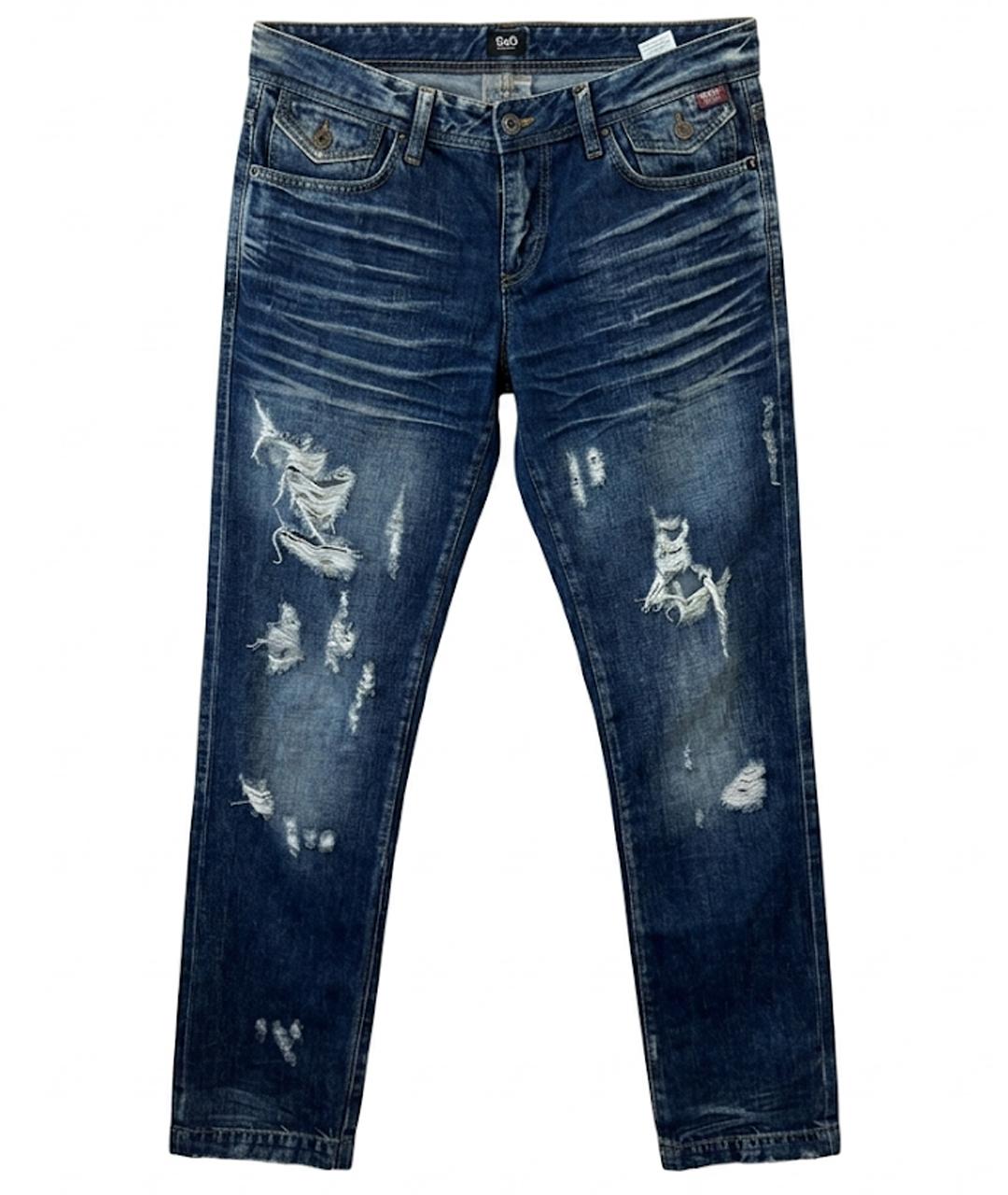 DOLCE&GABBANA Синие хлопковые джинсы скинни, фото 1