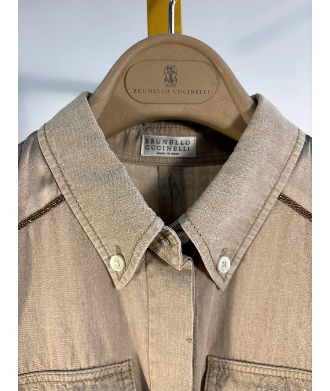 BRUNELLO CUCINELLI Бежевый хлопковый комбинезон, фото 3