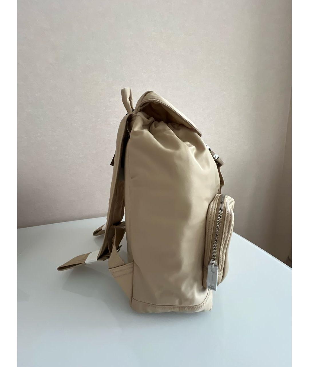 BURBERRY Бежевый синтетический рюкзак, фото 2