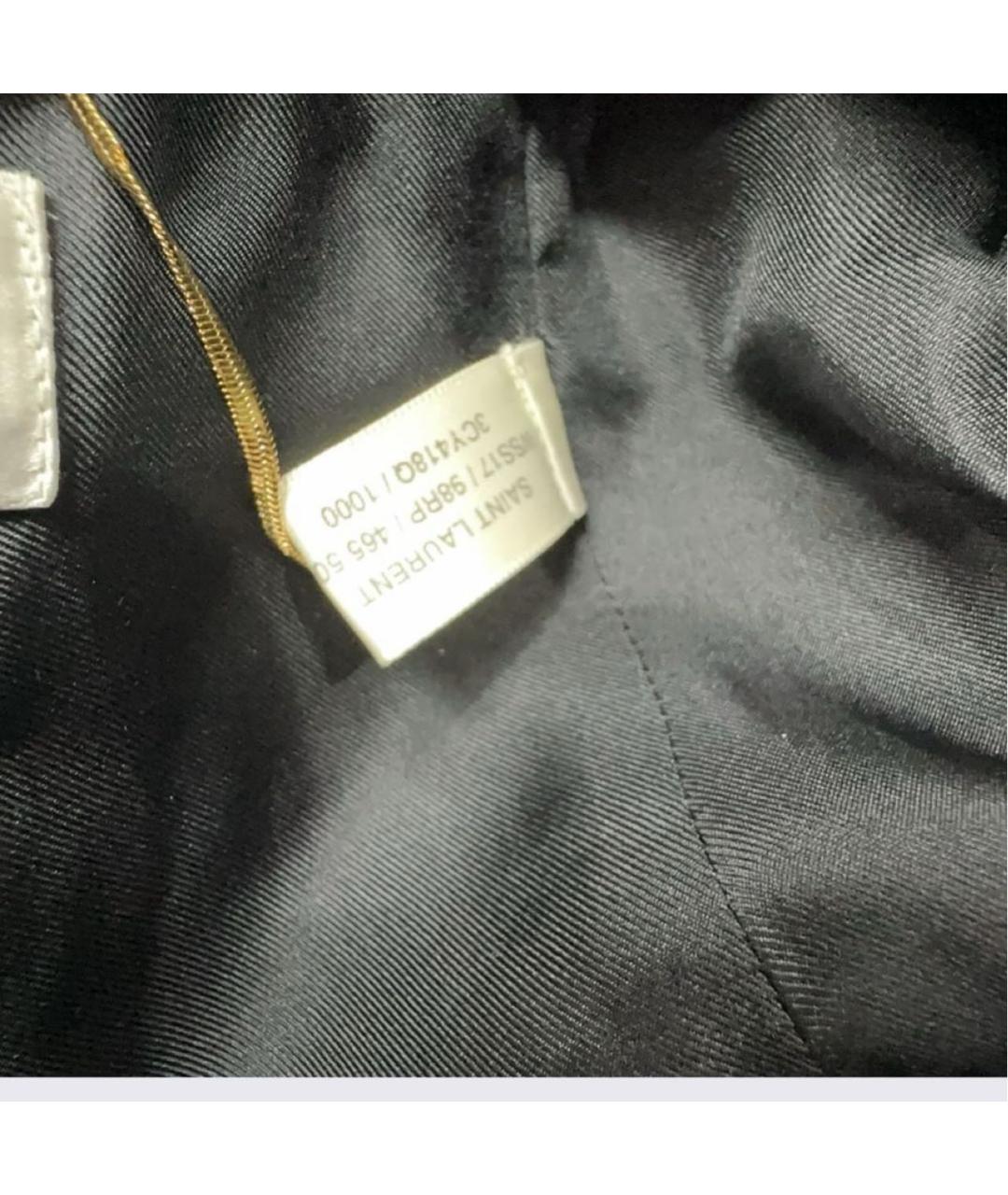 SAINT LAURENT Черное кожаное коктейльное платье, фото 5