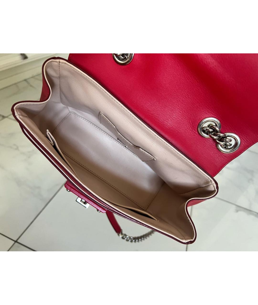 DOLCE&GABBANA Красная кожаная сумка через плечо, фото 4