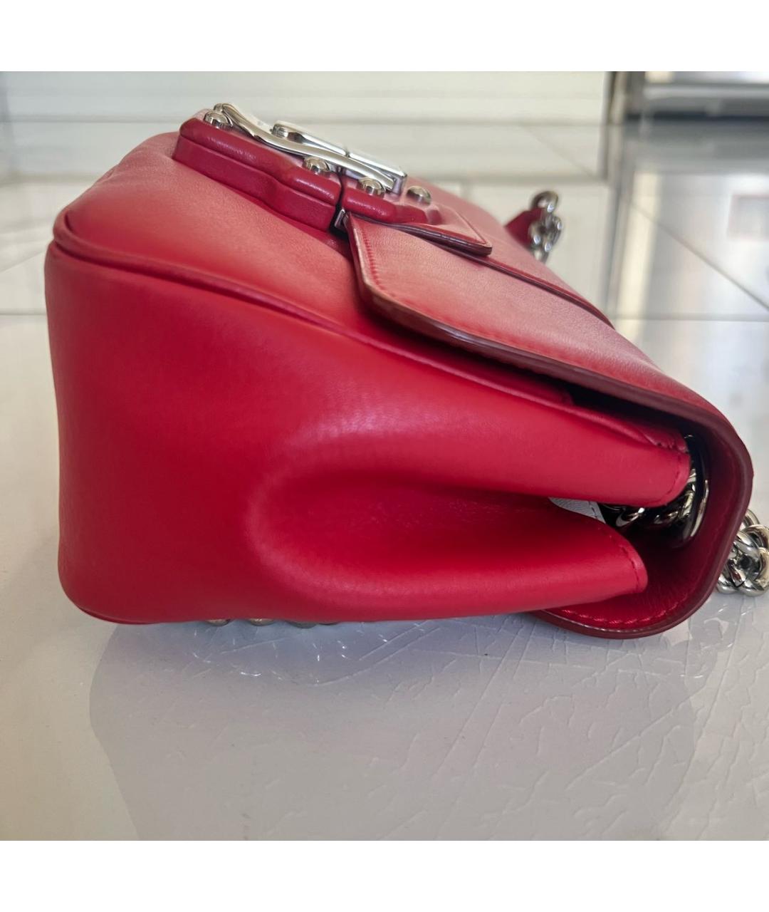 DOLCE&GABBANA Красная кожаная сумка через плечо, фото 6