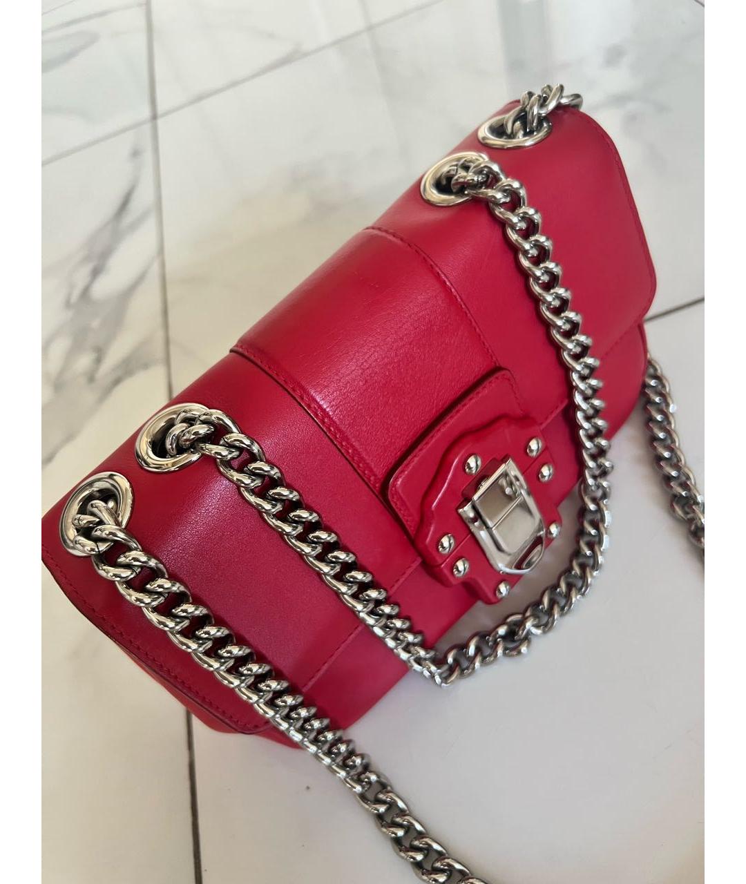 DOLCE&GABBANA Красная кожаная сумка через плечо, фото 2